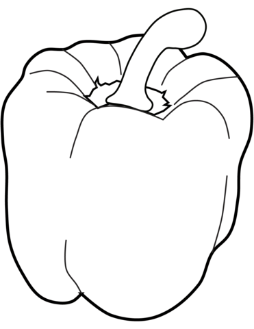 Sweet Pepper Coloring Page